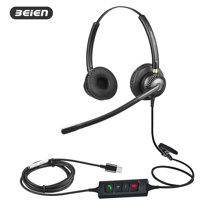 Binaural ENC Type-C-headset för kontor