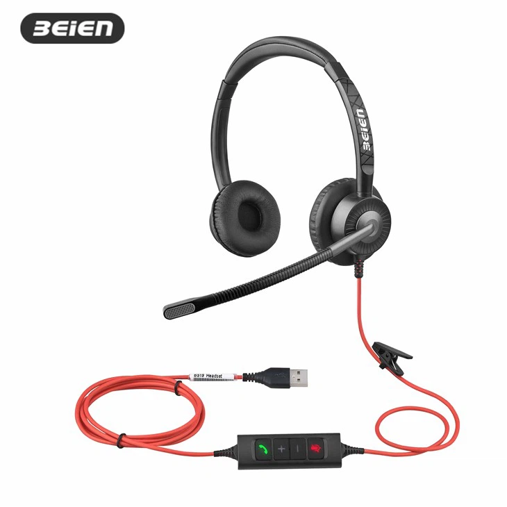 Dual-Ear USB Noise Refiling Headset