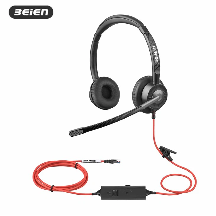 Dual IP Headset With Mic For Call Center