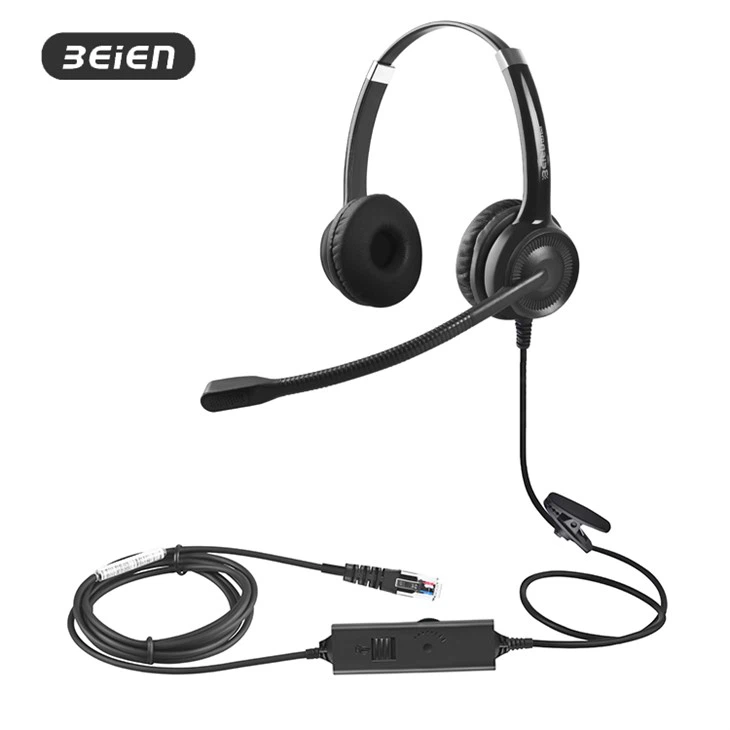 Professionellt telefonheadset med mikrofon för Call Center