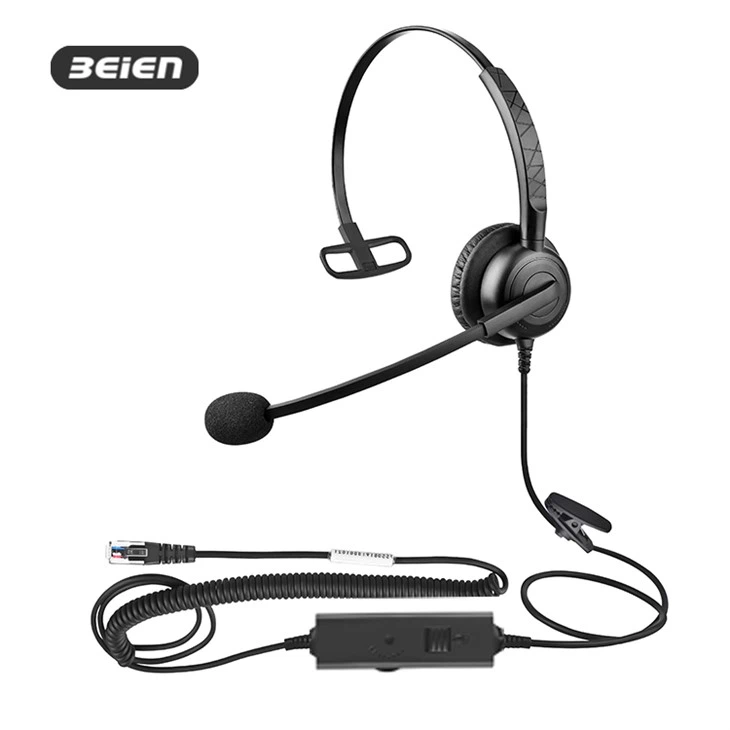 Professional Wired Call Center Headset With Mic