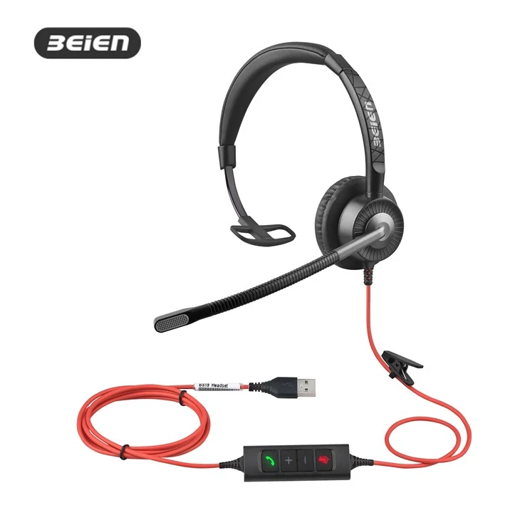 info-1-1 Single Ear USB Noise Cancelling Headset