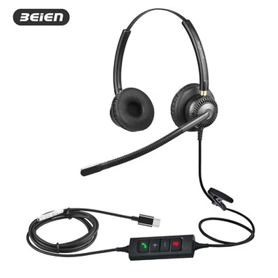 Binaural ENC Type-C-headset för kontor