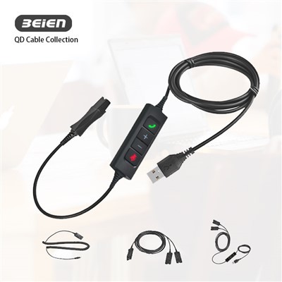 Call Center Headset Quick Disconnect QD Cable Headset Tillbehör