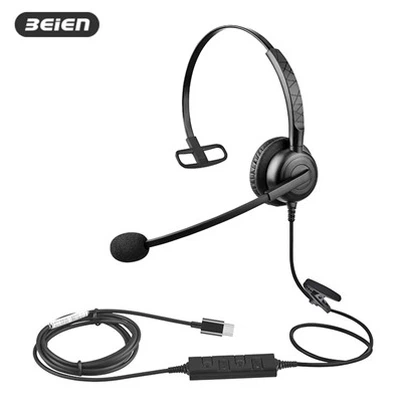 Mono Type-C-headset med MIC för callcenter