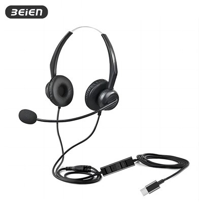USB C Wired Call Center -headset med MIC